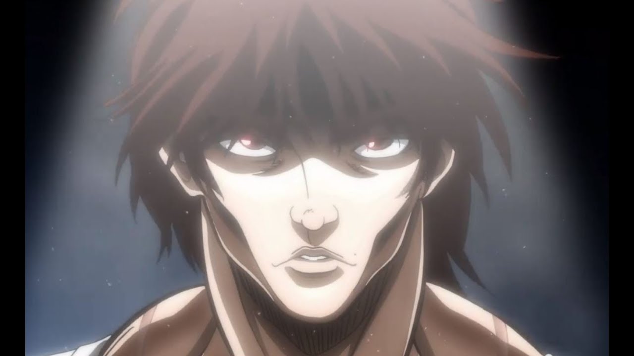 Baki staring straight ahead. He looks malnourished.