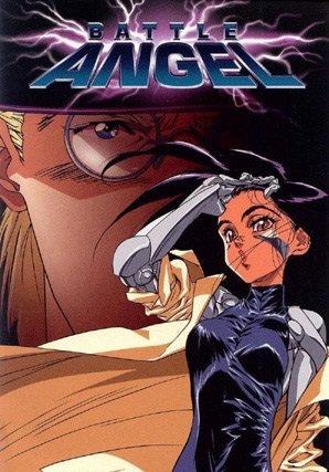 Cover of Battle Angel, featuring Alita in front and Ido in back.