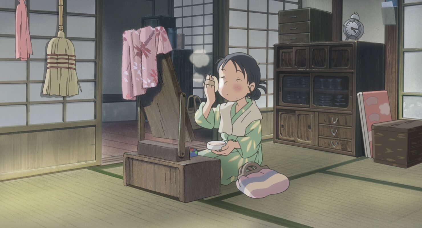 Suzu from In This Corner of the World putting on makeup