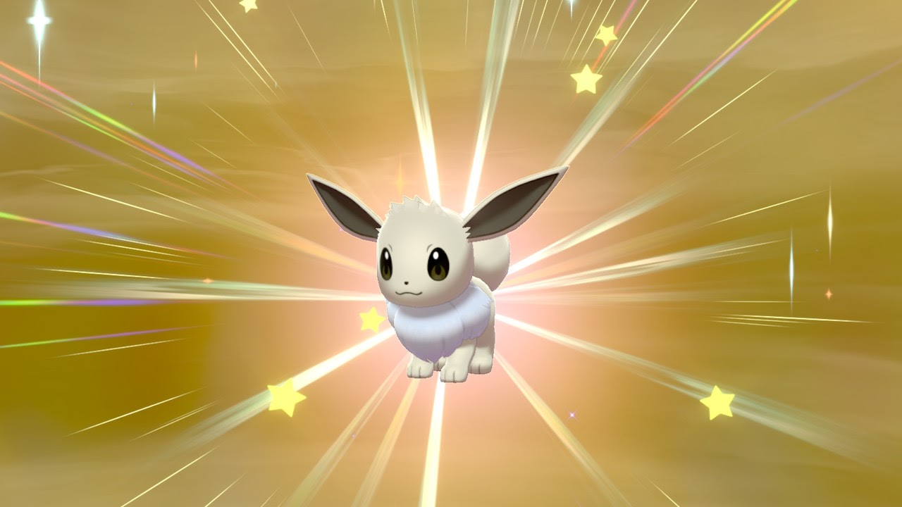An Eevee about to evolve.